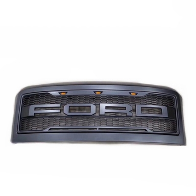 Car Body Parts Front Grill Mesh With Led Lamp For Ford F250