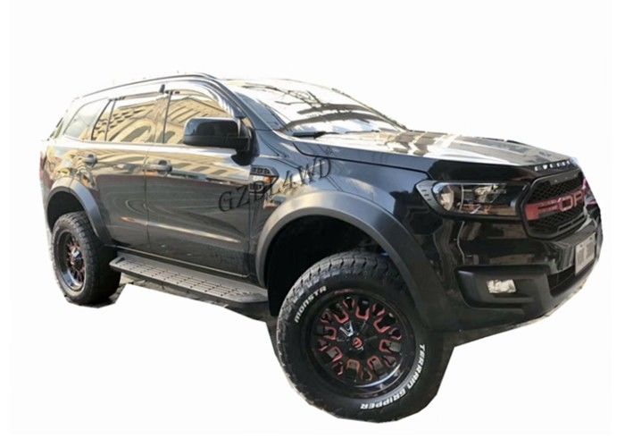 2016 2019 Ford Everest Slim Fender Flare Halus Hitam Wheel Arch Flare