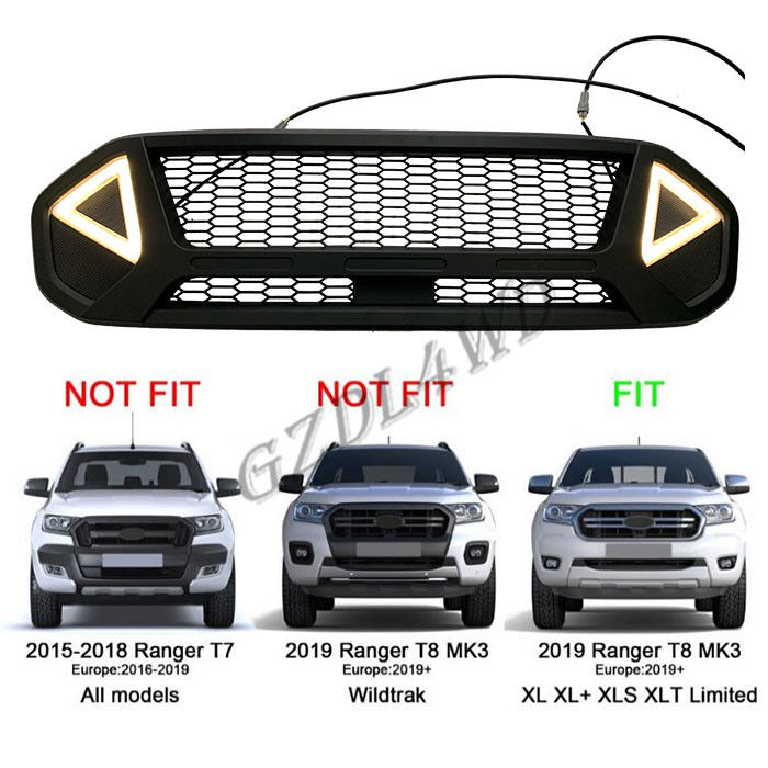 LED Dynamic Car Front Brush Guard For Ford Ranger T8 Mk3 Xl Xl+Xls Xlt